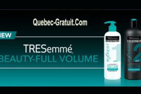 Echantillon gratuit, shampoing et conditioner TRESemmé