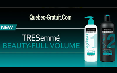 Echantillon gratuit, shampoing et conditioner TRESemmé