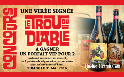 Forfait Trou du Diable souper-hébergement