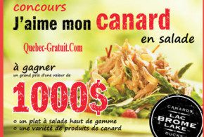 Plat à salade et produits de canard