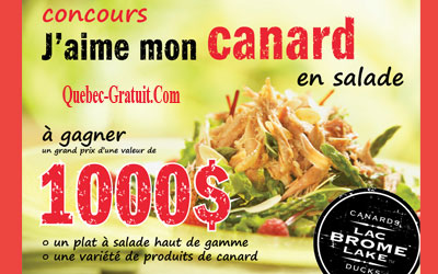 Plat à salade et produits de canard