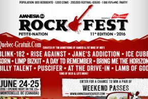 Billets et passe de camping pour le Rockfest 2016