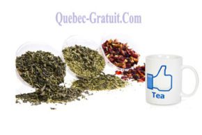 Un Mug et des échantillons de thé