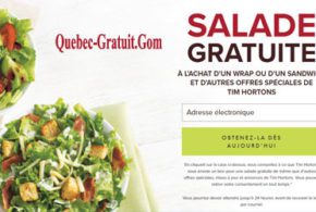 Une salade gratuite