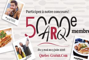 500$ en chèques-cadeaux chez un restaurateur membre de l'ARQ