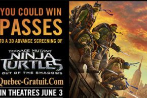 Billets pour l'avant-première du film Teenage Mutant Ninja