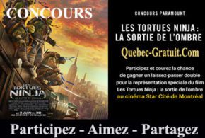 Billets pour l'avant-première du film Teenage Mutant Ninja la sortie de l’ombre