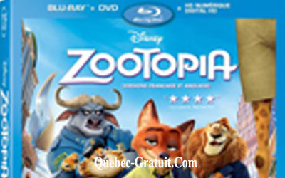 Blu-rayDVD du film Zootopia