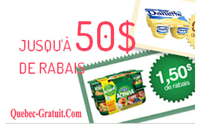 50$ de rabais Danone