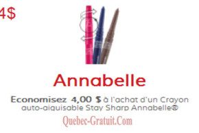 4$ de rabais sur un produit Annabelle
