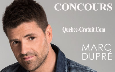 Billets premières rangées pour le spectacle de Marc Dupré