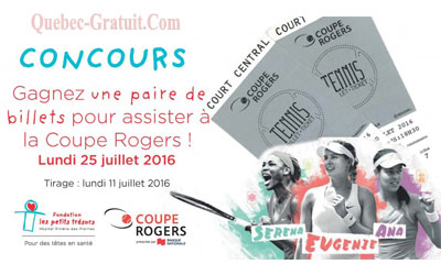 Billets pour assister à la Coupe Rogers 2016