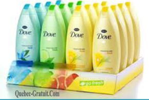 Bouteilles de gel douche Dove Gratuit