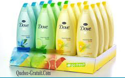 Bouteilles de gel douche Dove Gratuit