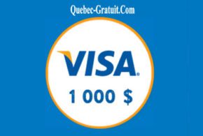 Carte Visa prépayée de 1000 $ et paires de lunettes