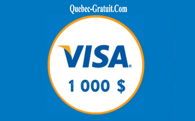 Carte Visa prépayée de 1000 $ et paires de lunettes