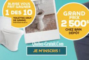 Carte-cadeau Bain Dépôt de 2500$