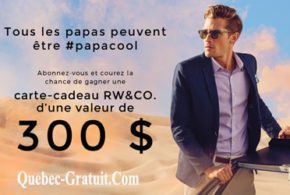 Carte-cadeau RW&CO de 300$