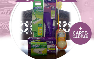 Carte-cadeau Visa de 50 et ensemble de produits Swiffer