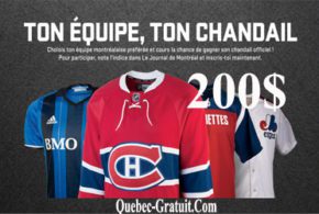 Chandail d'une équipe de Montréal