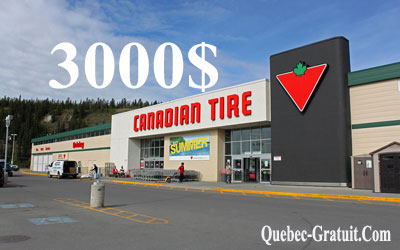 Ensemble cadeaux Canadian Tire de 3000$