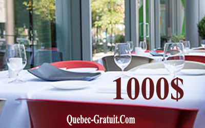 Forfait gastronomique de 1000 $