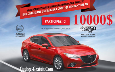 Location d'une Mazda3 Sports GT pour une année