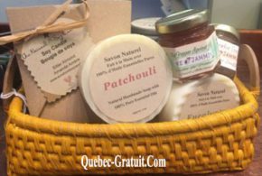 Panier de produits locaux provenant de l'éco-boutique Béco