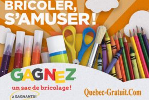 Sac rempli de matériel de bricolage