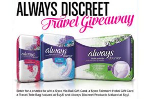 300$ Via Rail et 300 $ Fairmont Hotel