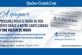 Carte-Cadeau de 1000 $ de la Bijouterie Le Parchemin