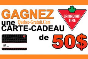 Carte cadeau Canadian Tire de 50 $