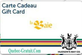 Carte cadeau La Baie de 50 $