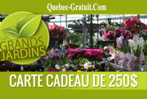 Carte cadeau Les Grands Jardins de 250 $