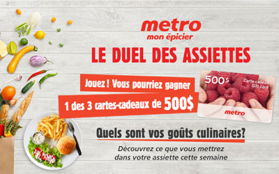 Carte-cadeau Metro de 500 $