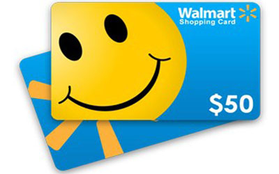 Carte cadeau Walmart de 50 $