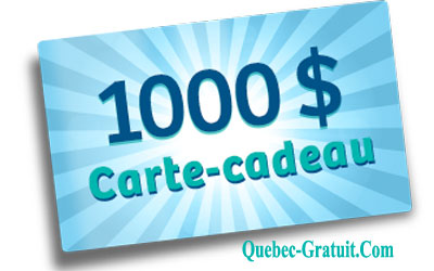 Carte cadeau d'épicerie de 1000 $