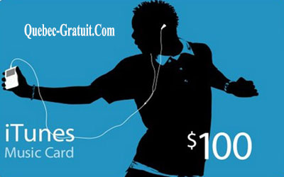 Carte cadeau iTunes de 100$