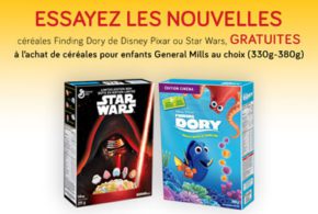 Céréales Dory ou Star Wars gratuites