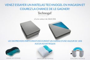 Ensemble de matelas queen du modèle Technogel Piacere