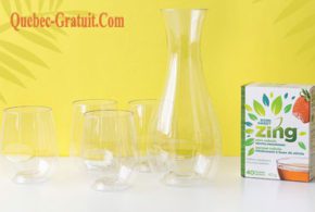 Ensemble de verres et un ensemble de produits Zing