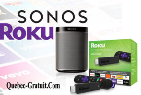 Haut-parleur Sonos et une clé Roku pour regarder Netflix