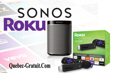 Haut-parleur Sonos et une clé Roku pour regarder Netflix