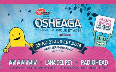 Passe pour les 3 jours d'Osheaga