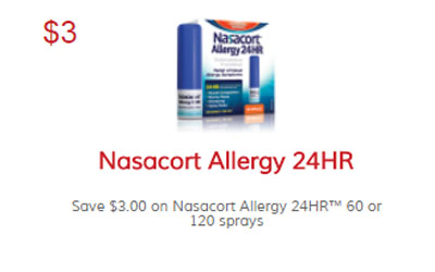 Rabais de 3$ sur Nasacort Allergie