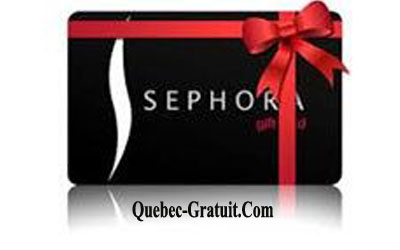 Une carte cadeau Sephora d'une valeur de 100 $