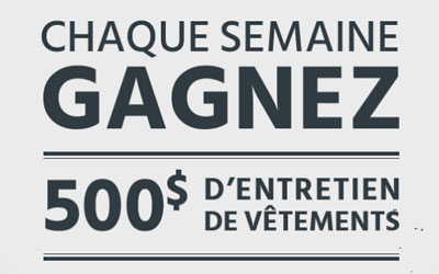 500$ d'entretien de vêtements