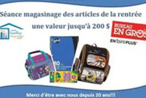 200 $ pour des articles de la rentrée scolaire