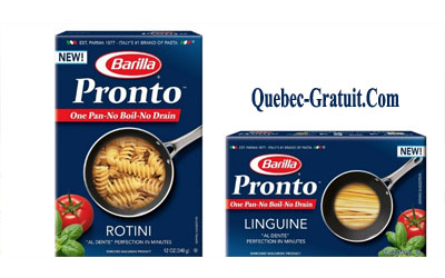 Boîtede Pâtes Barilla Pronto Gratuite