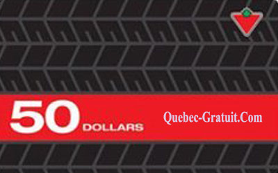 Carte cadeau Canadian Tire de 50 $